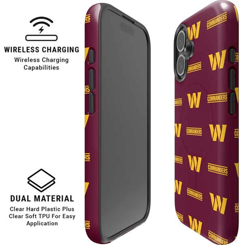 NFL Washington Commanders Blitz Series iPhone 16 Plus Magsafe Impact Case